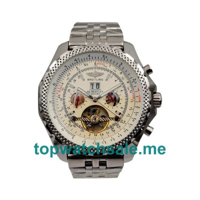 UK Best Quality Breitling Bentley Mulliner Tourbillon Replica Watches With White Dials For Men