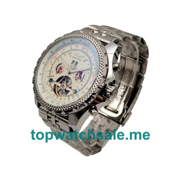 UK Best Quality Breitling Bentley Mulliner Tourbillon Replica Watches With White Dials For Men