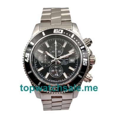 UK Best Quality Breitling Superocean A1334102 Replica Watches With Black Dials For Men