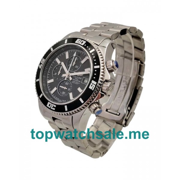 UK Best Quality Breitling Superocean A1334102 Replica Watches With Black Dials For Men