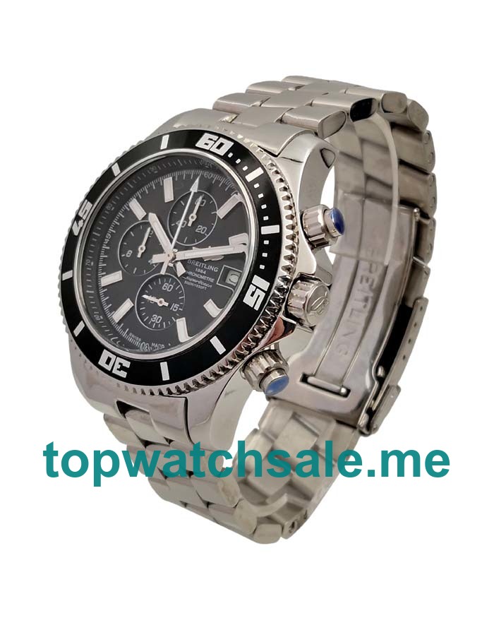 UK Best Quality Breitling Superocean A1334102 Replica Watches With Black Dials For Men