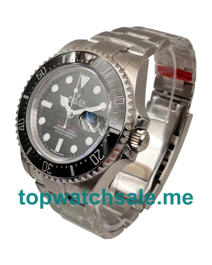 UK Best 1:1 Rolex Sea-Dweller 126600 Fake Watches With Black Dials For Men