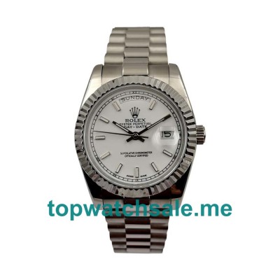 UK Best Quality Rolex Day-Date 118239 Replica Watches With White Dials For Men