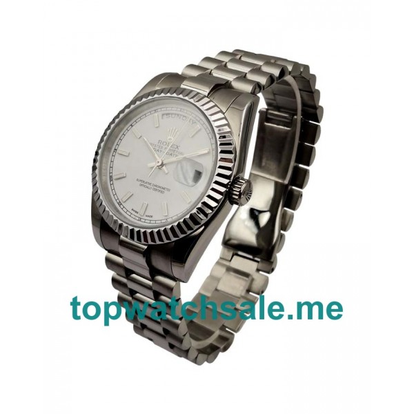 UK Best Quality Rolex Day-Date 118239 Replica Watches With White Dials For Men