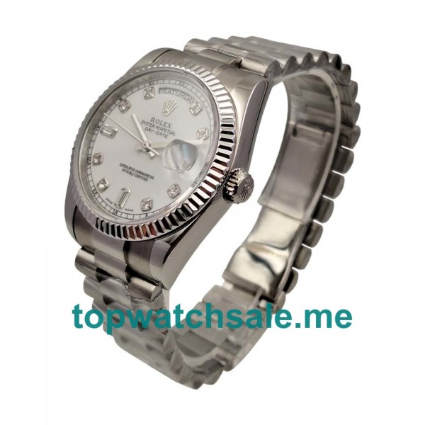 Best Quality Rolex Day-Date 118239 Fake Watches With White Dials For Men