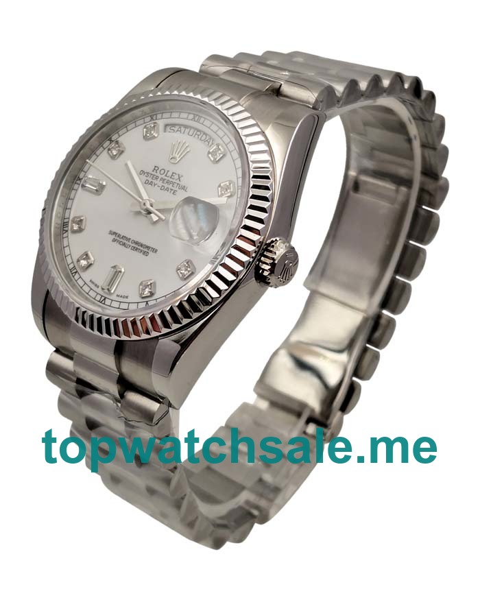 Best Quality Rolex Day-Date 118239 Fake Watches With White Dials For Men