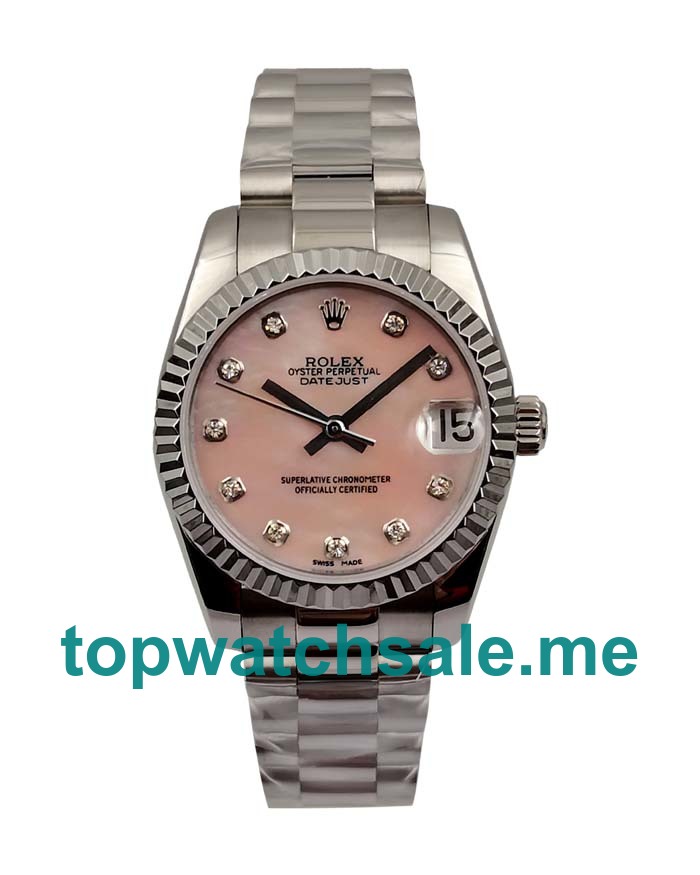 UK Best Quality Rolex Datejust 178274 Replica Watches With Pink Dials For Men