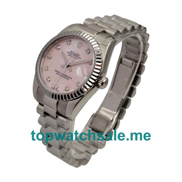 UK Best Quality Rolex Datejust 178274 Replica Watches With Pink Dials For Men