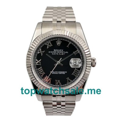 UK AAA Quality Rolex Datejust 116234 Replica Watches With Black Dials For Men