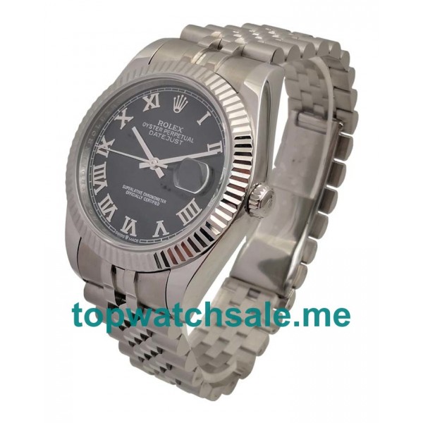 UK AAA Quality Rolex Datejust 116234 Replica Watches With Black Dials For Men