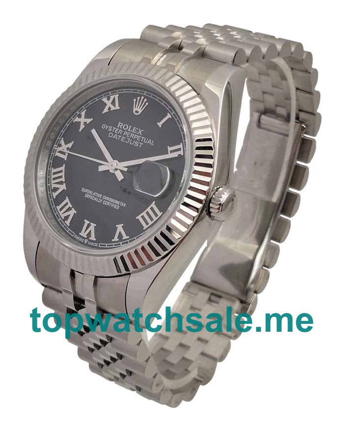 UK AAA Quality Rolex Datejust 116234 Replica Watches With Black Dials For Men