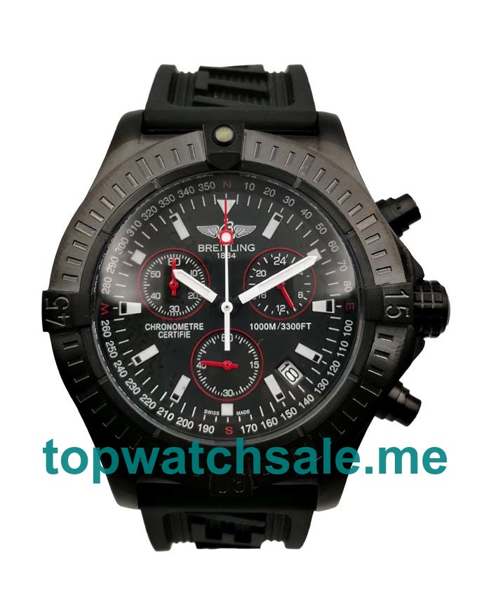 UK Perfect Breitling Avenger Seawolf Chrono M73390 Replica Watches With Black Dials For Men