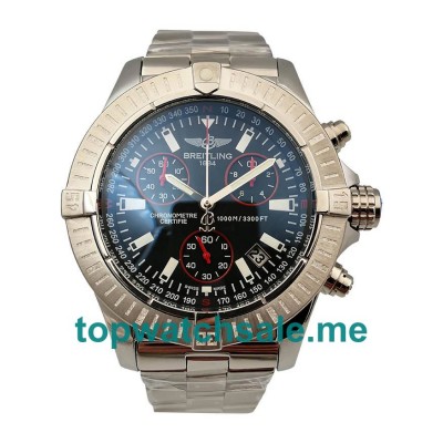 UK Luxury Breitling Avenger Seawolf Chrono A73390 Fake Watches With Black Dials For Men