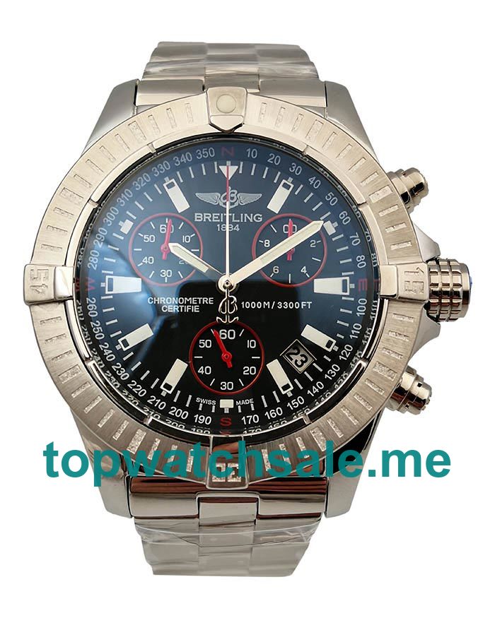 UK Luxury Breitling Avenger Seawolf Chrono A73390 Fake Watches With Black Dials For Men
