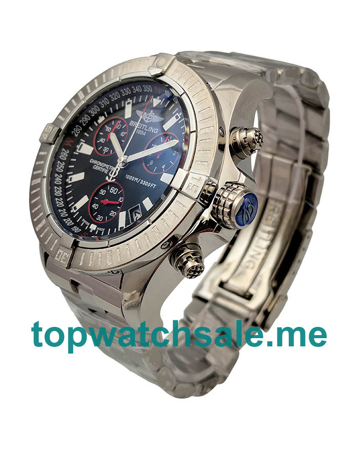 UK Luxury Breitling Avenger Seawolf Chrono A73390 Fake Watches With Black Dials For Men