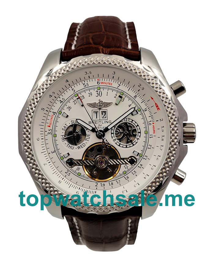 UK AAA Quality Breitling Bentley Mulliner Tourbillon Replica Watches With White Dials For Sale