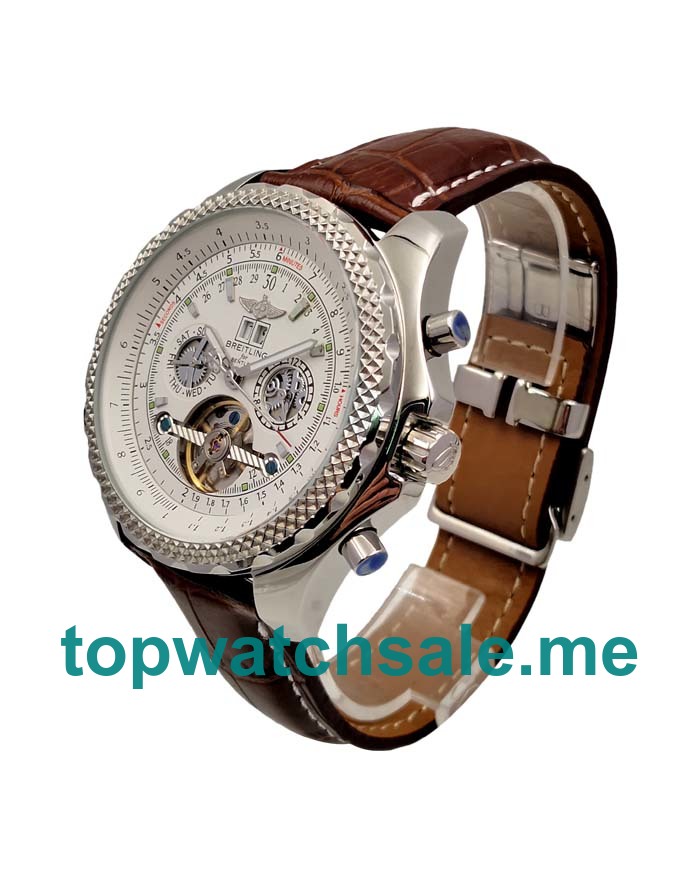 UK AAA Quality Breitling Bentley Mulliner Tourbillon Replica Watches With White Dials For Sale