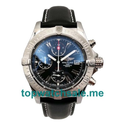 UK AAA Quality Breitling Super Avenger A13370 Fake Watches With Black Dials For Men