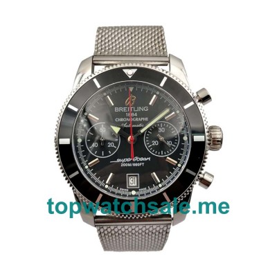 UK Best Quality Breitling Superocean Heritage A23370 Replica Watches With Black Dials For Men