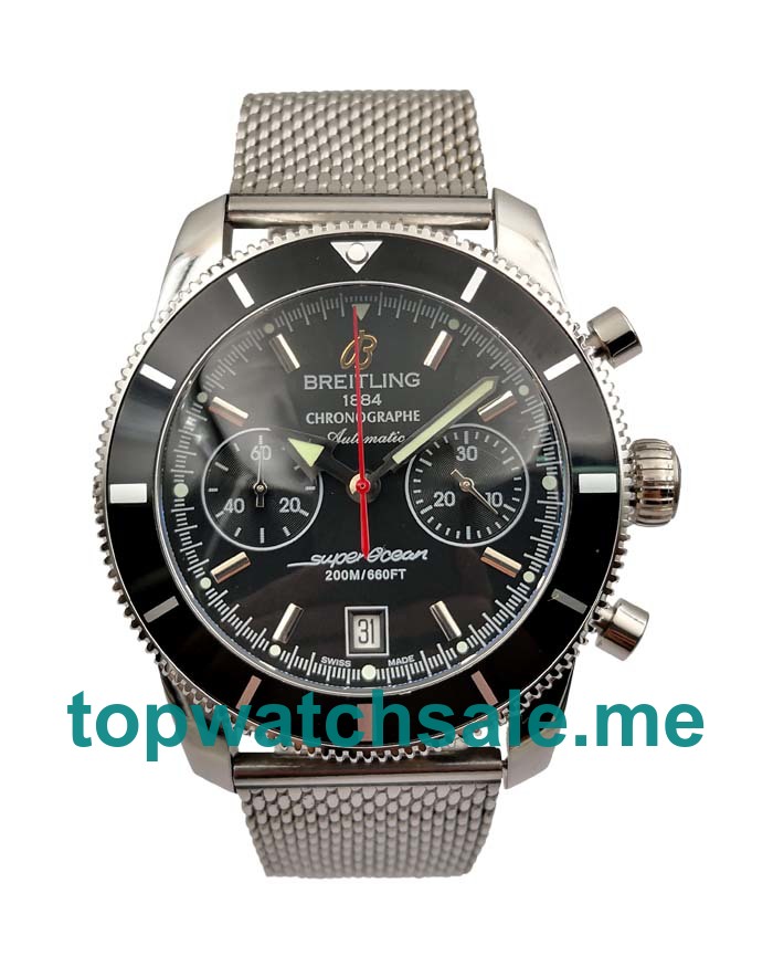 UK Best Quality Breitling Superocean Heritage A23370 Replica Watches With Black Dials For Men