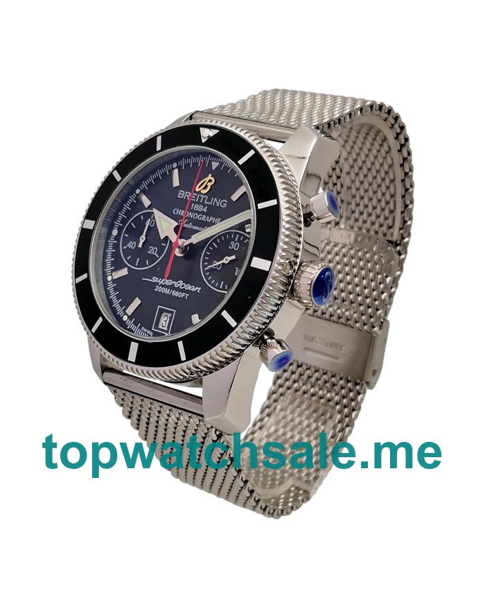 UK Best Quality Breitling Superocean Heritage A23370 Replica Watches With Black Dials For Men