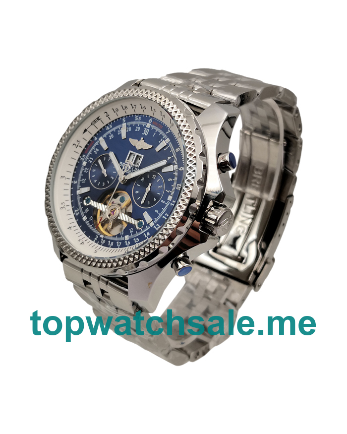 UK AAA Quality Breitling Bentley Mulliner Tourbillon Replica Watches With Blue Dials For Sale